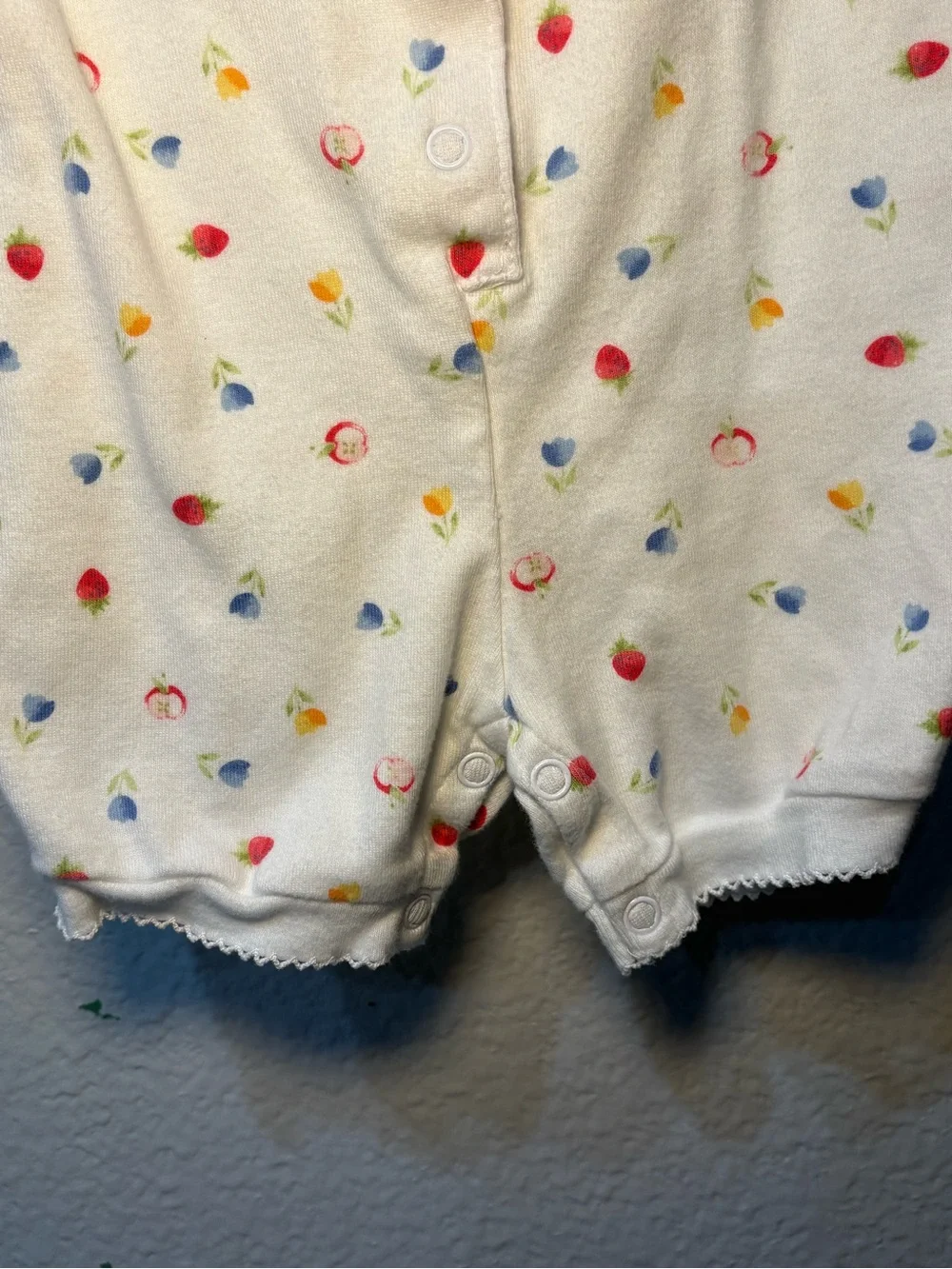 Gymboree Vintage Rainbow Tag 1998 Girl’s Romper Fruit Print 12-18 Months